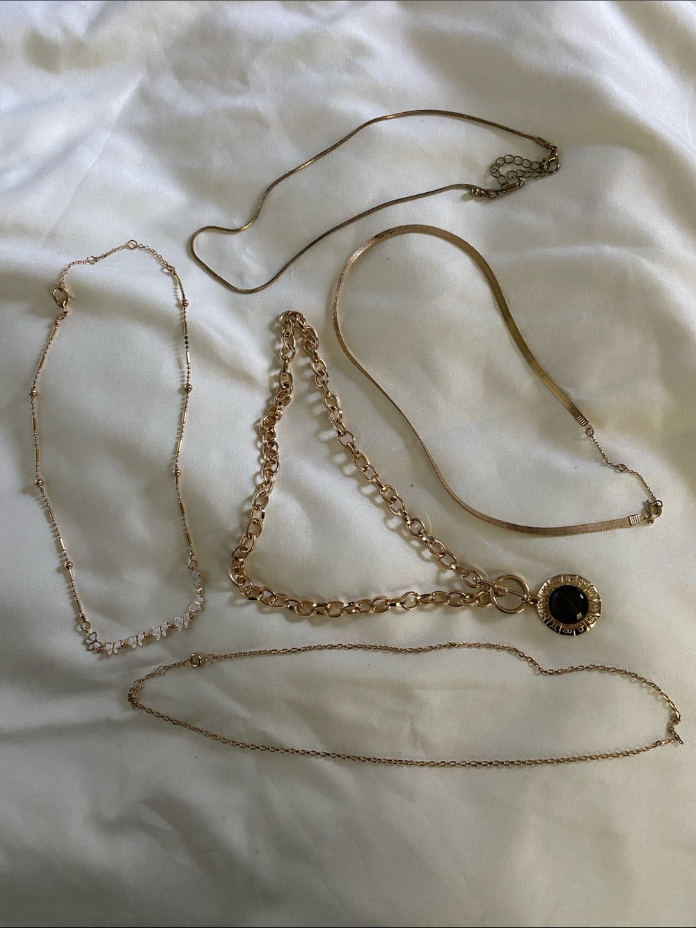 5 Gold Necklace Bundle